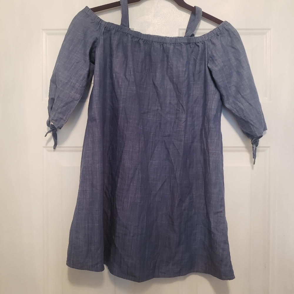 Denim Cold Shoulder Dress
